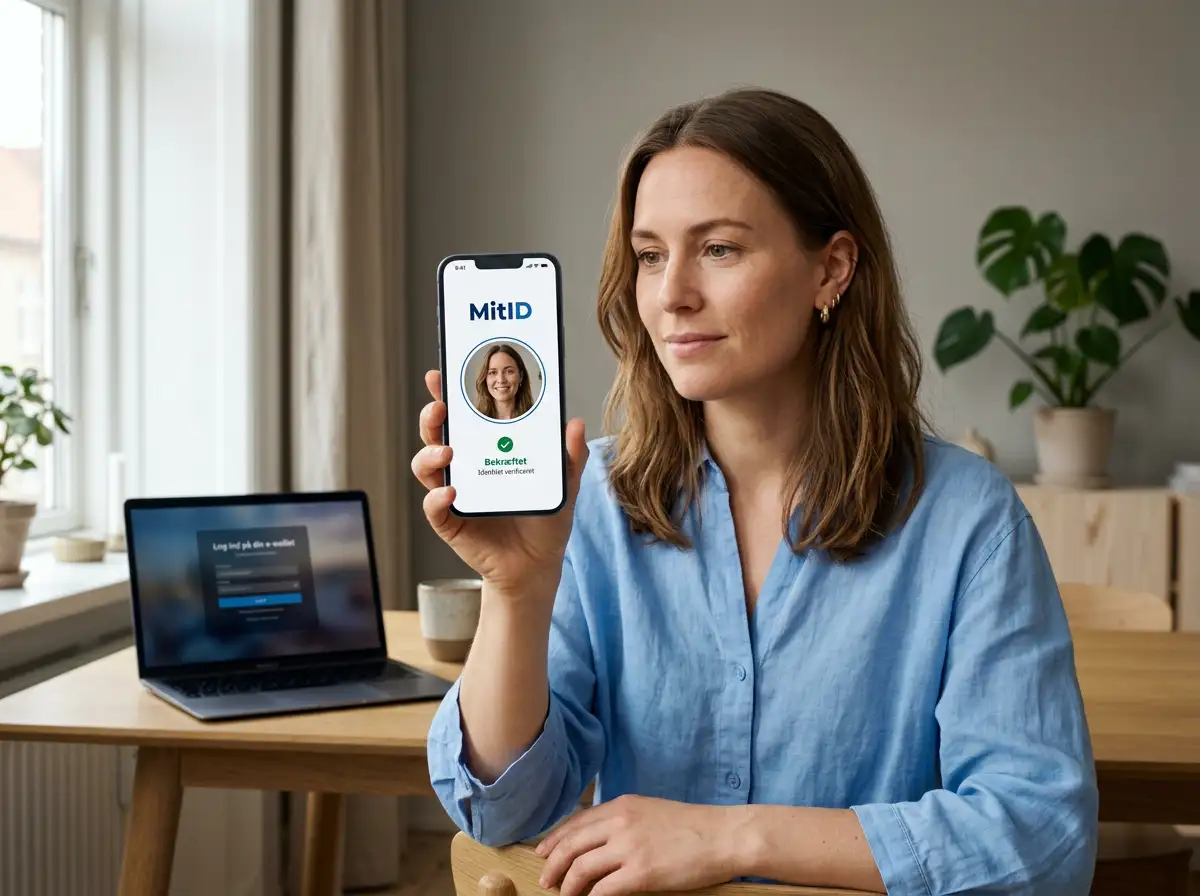 MitID identitetsverifikation på dansk smartphone i forbindelse med Skrill udbetaling